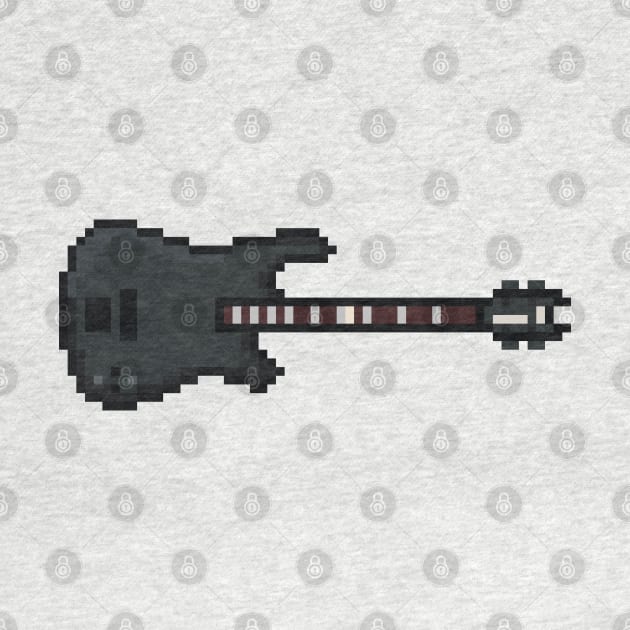 Pixel Black Stiletto Bass Guitar by gkillerb